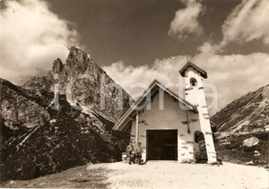 Cartolina originale da collezione 1956 BELLUNO Sasso di STRIA Chiesetta PASSO FALZAREGO con bambini *Cartolina FG 1