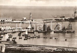 Cartolina originale da collezione 1956 BARLETTA (BA) Scorcio panoramico del PORTO *Cartolina FG VG 1
