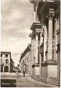 Cartolina originale da collezione 1950 ca OCCIMIANO (AL) VIA ROMA Cartolina animata FG NV 1
