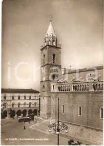 Cartolina originale da collezione 1951 CHIETI La cattedrale di SAN GIUSTINO *Cartolina animata FG VG 1