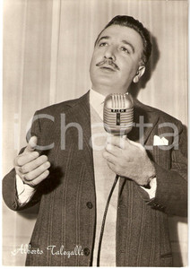 Cartolina originale da collezione 1950 circa ALBERTO TALEGALLI Fotografia seriale MICROFONO RIEM FG NV 1