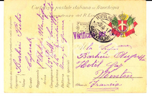 Documento originale, autentico 1917 WW1 1Â° Artiglieria MONTAGNA ZONA DI GUERRA - ALPINI Cap. Pietro BARBIERI 1