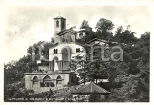 Cartolina originale da collezione 1959 VALPERGA TO Santuario di Belmonte e ristorante Bonetto Cartolina FG VG 1