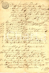 Documento originale, autentico 1839 ISPRA VA Inventario beni defunto Pietro Antonio PINOLINI Manoscritto 1