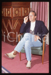 Fotografia d epoca originale Kevin COSTNER  ITALIA 1991 Presentazione Robin Hood 35 mm vintage slide 8 1