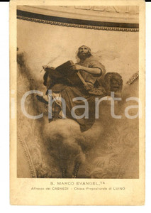 Cartolina originale da collezione 1915 ca LUINO VA Chiesa Prepositurale  Affresco CASNEDI San Marco Cartolina 1