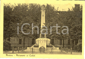 Cartolina originale da collezione 1940 MORTARA PV Il monumento ai Caduti  Cartolina postale FG VG 1