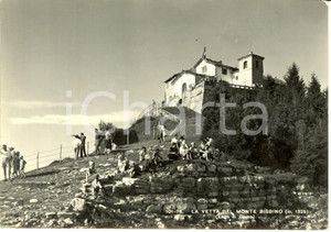 Cartolina originale da collezione 1940 ca MONTE BISBINO CO La vetta con ristorante ALPINO Cartolina FG VG 1