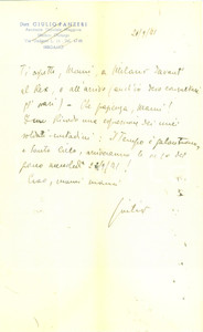Documento originale, autentico 1941 BERGAMO Ti aspetto a MILANO davanti al cinema REX Lettera Giulio PANZERI 1