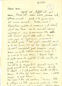 Documento originale, autentico 1941 BERGAMO Nuovo arrivato egocentrico e militare Ospedale Maggiore Lettera 1