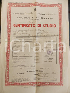Oggetto da collezione cartaceo 1935 FOGLIZZO (TO) Certificato di studio di Anna SIMONDI scuole elementari 1