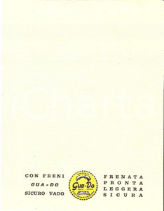 Materiale pubblicitario d’epoca 1967 PUBBLICITA' Freni GUA - DO *Ricevuta pubblicitaria 11x14 cm 1