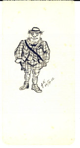 Stampa, bozzetto originale 1922 Bozzetto a china  L allegro lavoratore RARO DISEGNATO A MANO 1