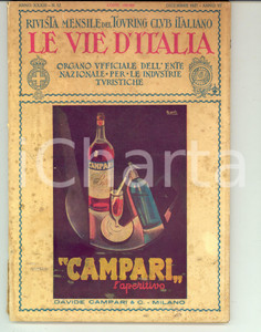 Giornale, rivista storica 1927 TOURING CLUB ITALIANO Mostra del costume di ROMA *Anno XXXIII nÂ°12 CAMPARI 1