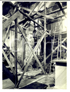 Fotografia d epoca originale 1950 ca PAVIA Chiesa SANTA MARIA IN BETLEM Restauro interno FOTO ARTISTICA 1