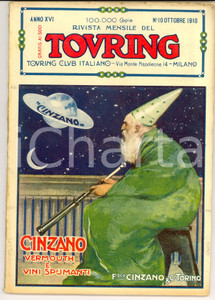 Giornale, rivista storica 1910 TOURING CLUB Crociera motonautica Torino-Roma-Venezia 1911 *Anno XVI n°10 1