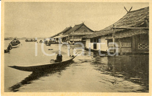 Cartolina originale da collezione 1930 ca PALEMBANG INDONESIA Fiume PONTIFICIE OPERE MISSIONARIE  Cartolina FP 1