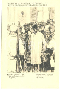 Cartolina originale da collezione 1917 WW1 SATIRA DI GUERRA Un'era di prosperitÃ  nelle FIANDRE *Cartolina FP NV 1