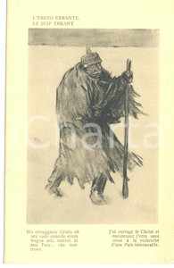 Cartolina originale da collezione 1917 WW1 SATIRA DI GUERRA L'ebreo errante *Cartolina FP NV 1
