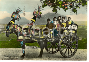 Cartolina originale da collezione 1956 MESSINA Carretto Siciliano *Cartolina postale FG VG 1