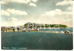 Cartolina originale da collezione 1957 MILAZZO ME Porto e panorama Cartolina FG VG 1