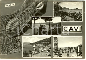 Cartolina originale da collezione 1968 LAVAGNA GE Frazione CAVI Vedutine con GOLFO TIGULLIO Cartolina FG VG 1