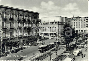 Cartolina originale da collezione 1959 LECCE Veduta di viale Guglielmo MARCONI Camionette *Cartolina FG VG 1