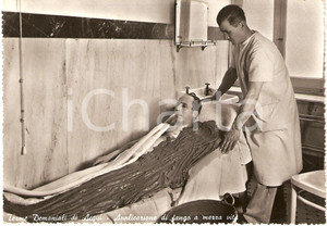 Cartolina originale da collezione 1954 ACQUI TERME AL Terme demaniali Applicazione fanghi termali Cartolina FG 1