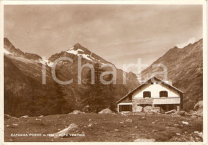 Cartolina originale da collezione 1950 ca CHIESA IN VALMALENCO SO Capanna Porro ALPE VENTINA Panorama Cartolina 1