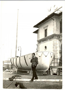 Fotografia d epoca originale 1939 MILANO Fiera Campionaria Imbarcazione al padiglione MONTECANTINI Foto 1