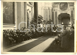 Fotografia d epoca originale 1929 ROMA Benito MUSSOLINI Chiesa S. Maria ANGELI Commemorazione 4 novembre 1