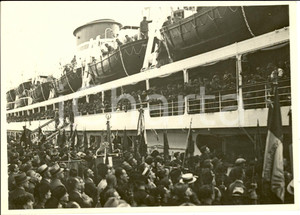Fotografia d epoca originale 1935 GENOVA Partenza soldati italiani per AFRICA ORIENTALE Fotografia 1