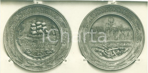 Fotografia d epoca originale 1931 GIORNATA DEL PANE Non sciupate il pane Fotografia coeva della medaglia 1