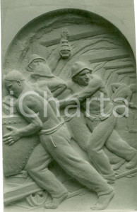 Fotografia d epoca originale 1934 ROMA Minatori fregio Ospedale sanatoriale BENITO MUSSOLINI Fotografia 1