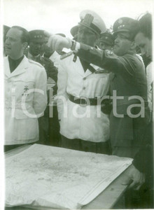Fotografia d epoca originale 1939 MADRID CERRO GARABITAS Galeazzo CIANO visita luoghi Guerra Civile Spagnola 1
