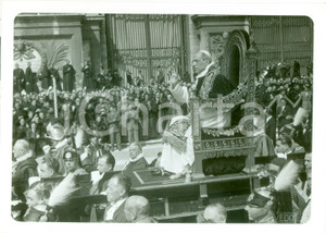 Fotografia d epoca originale 1939 ROMA Papa PIO XII in sedia gestatoria acclamato dalla folla Fotografia 1