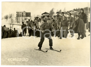 Fotografia d epoca originale 1939 ZAKOPANE PL Mondiali SCI NORDICO Jussi KURIKKALA vince la gara di fondo 1