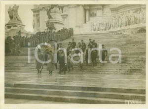 Fotografia d epoca originale 1936 ROMA Benito MUSSOLINI Emilio DE BONO al MILITE IGNOTO Fotografia 1