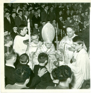 Fotografia d epoca originale 1939 MILANO Card. Ildefonso SCHUSTER impartisce cresime in DUOMO Fotografia 1