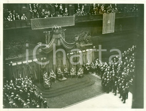 Fotografia d epoca originale 1939 ROMA CAMERA DEPUTATI Vittorio Emanuele III inaugura nuova legislatura Foto 1