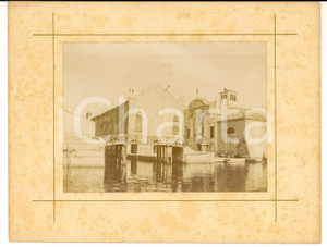 Fotografia d epoca originale 1910 ca VENEZIA Scuola vecchia e Abbazia di SANTA MARIA DELLA MISERCORDIA 1
