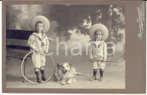 Fotografia d epoca originale 1907 MONTREUX CH Romeo ed Henri VAGO bambini Foto ROESSINGERJEANNERET 1