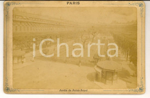 Fotografia d epoca originale 1880 ca PARIS Jardin du palais Royal Fotografia VINTAGE ANIMATA 17x11 cm 1