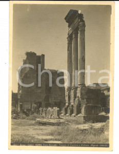 Fotografia d epoca originale 1930 ca ROMA Foro Romano  Tempio di Castore e Polluce Foto BROGI 13x17 cm 1