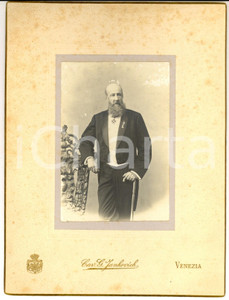 Fotografia d epoca originale 1910 ca MILANO Ritratto di un cavaliere di Gran Croce Foto JANKOVICH 1