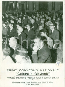 Fotografia d epoca originale 1959 MILANO Primo Convegno Nazionale Cultura e GioventÃ¹ O.N.A.S. Il pubblico 1