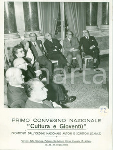 1959 MILANO Pubblico al Primo Convegno Nazionale Cultura Gioventù O.N.A.S. *FOTO