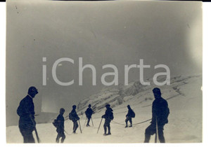 Fotografia d epoca originale 1921 GHIACCIAIO DELLA CIARAMELLA TO Escursionisti tra i seracchi Foto 10x7 cm 1