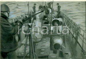 Fotografia d epoca originale 1942 NORD EUROPA WW2 Un Mas italiano operante per la guerra navale Telefoto 1