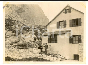 Fotografia d epoca originale 1927 VIGO DI FASSA TN Rifugio RODA DI VAEL Foto VINTAGE Animata 12x9 cm 1